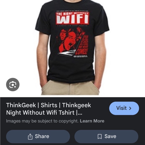 Unisex Graphic Tee, “The Night without Wifi” - Picture 2 of 10